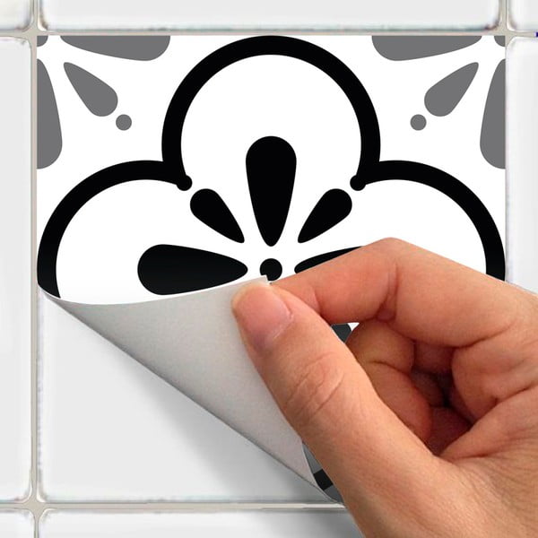 Komplet 9 stenskih nalepk Ambiance Cement Tiles Alexia, 10 x 10 cm-image-3