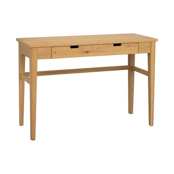 Stranska mizica z mizno ploščo v hrastovem dekorju v naravni barvi 40x110 cm Garrison – Rowico