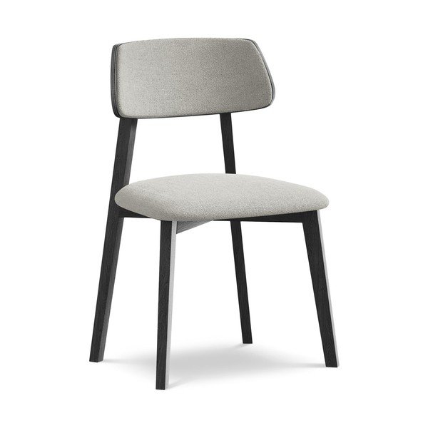 Svetlo siv jedilni stol iz masivnega lesa Niu – Makamii