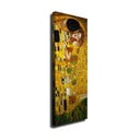 Stenska reprodukcija na platnu Gustav Klimt The Kiss, 30 x 80 cm