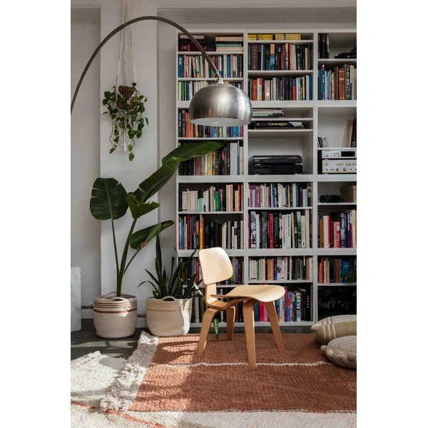 Opečnato oranžna/bež bombažna preproga 140x200 cm Duetto Toffee – Lorena Canals-image-1