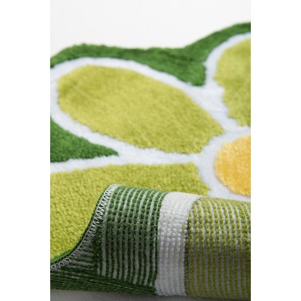 Zelena kopalniška preproga ø 90 cm Flower – Foutastic-image-1