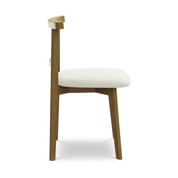 Kremno bel jedilni stol iz masivnega lesa Ohelo – Makamii-image-2