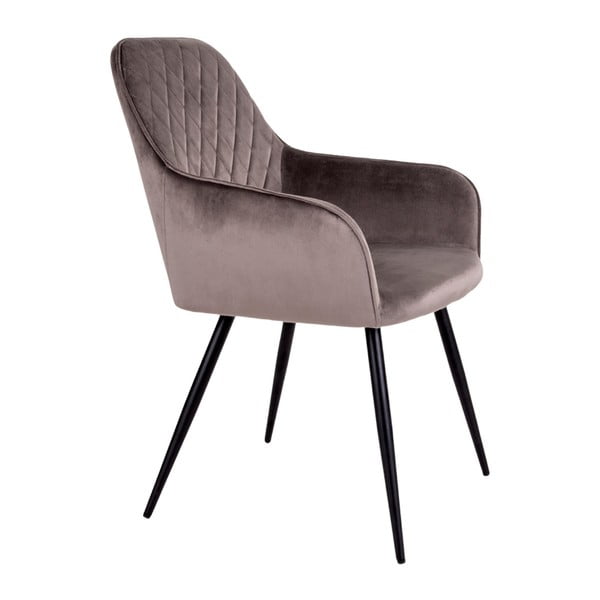 Svetlo rjavi oblazinjeni jedilni stoli v kompletu z nasloni za roke 2 ks Harbo – House Nordic-image-3