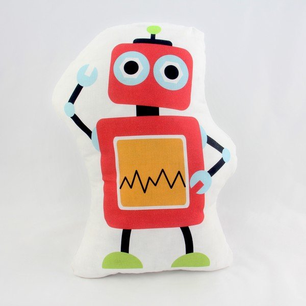 Bombažni otroški vzglavnik Mr. Fox Roboti 40 x 30 cm-image-1