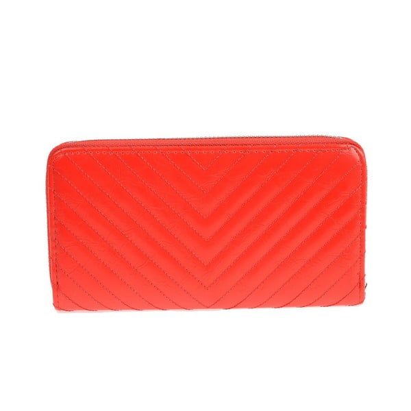 Rdeča denarnica iz usnja Carla Ferreri