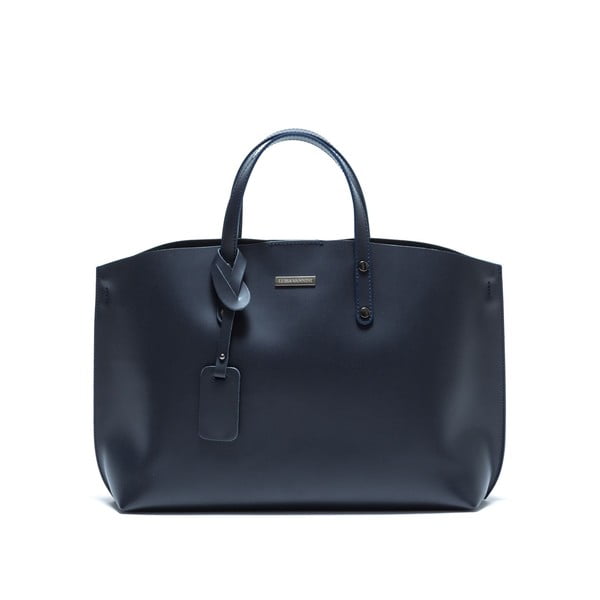 Temno modra usnjena torbica Luisa Vannini Lissato