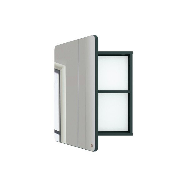 Temno zelena stenska kopalniška omarica z ogledalom Tom Tailor Color Bath, globina 14 cm-image-2