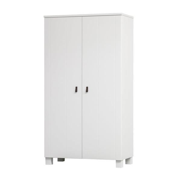 Bela garderobna omara iz masivnega bora 111x202 cm Ties – WOOOD-image-1