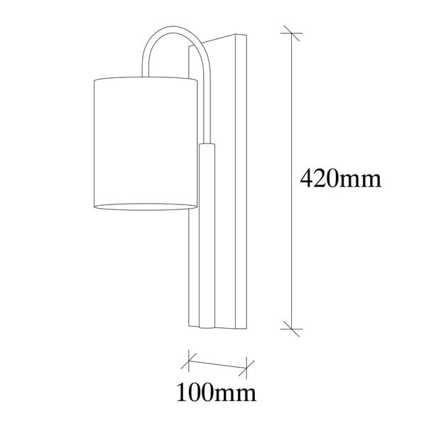 Črna/bež stenska svetilka Baston – Opviq lights-image-1