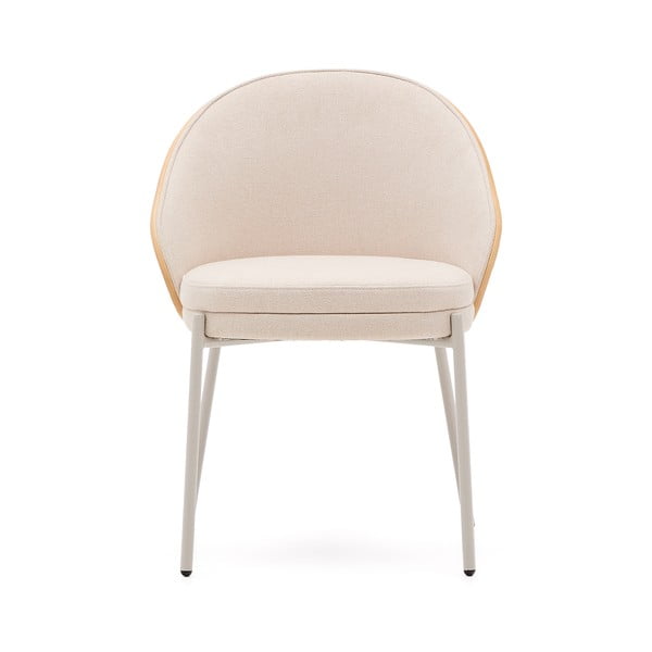 Jedilni stol v kremno beli in naravni barvi Eamy – Kave Home-image-2