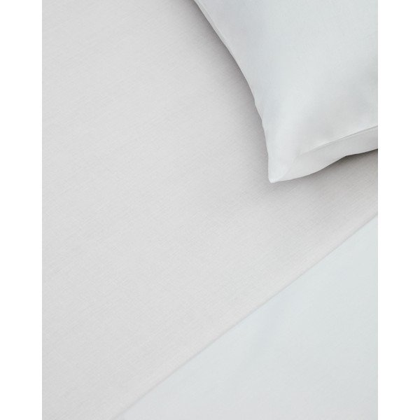 Bela napenjalna rjuha iz bombažnega perkala 150x200 cm Teia – Kave Home-image-2