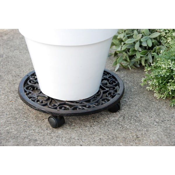 Kovinski mobilni podstavek za cvetlične lonce ø 29 cm Ornament – Esschert Design-image-1