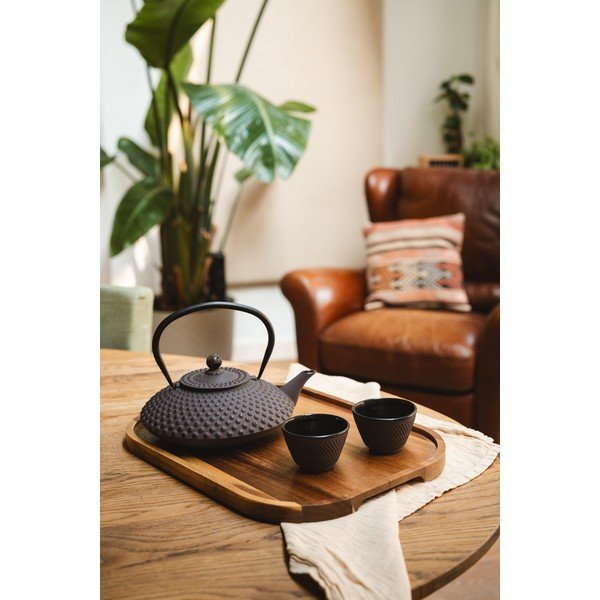 Bordo rdeč čajnik iz litega železa 1,25 l Xilin – Bredemeijer-image-1