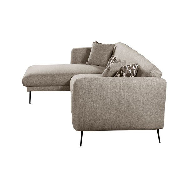 Bež kotna raztegljiva sedežna garnitura Pandia Home Madrid, levi kot-image-3