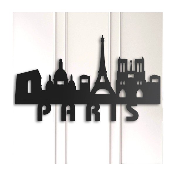 Črna stenska dekoracija Paris