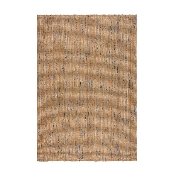 Ročno tkana preproga iz jute v naravni in modri barvi 120x170 cm Jute Boucle Blue – Flair Rugs