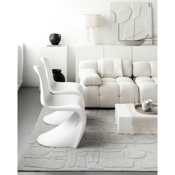 Svetlo siva volnena preproga 200x300 cm Morphic Dunes – Agnella-image-3