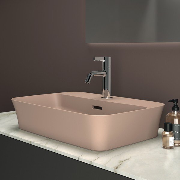 Svetlo rožnat keramičen umivalnik 55x38 cm Ipalyss – Ideal Standard-image-1