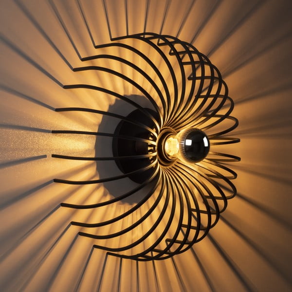 Črna stenska svetilka Opviq lights Aspendos, ø 36 cm-image-3