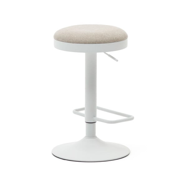 Bež oblazinjeni barski stoli v kompletu z nastavljivo višino 2 ks (višina sedeža 53,5 cm) Zaib – Kave Home-image-4