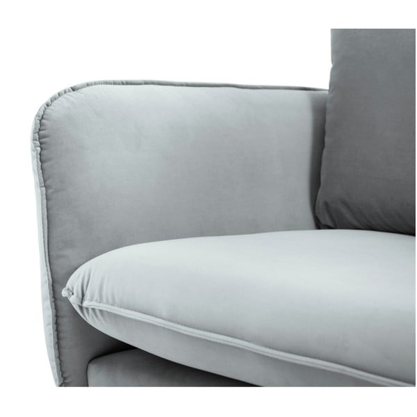Svetlo siv žameten kavč Cosmopolitan Design Vienna, 200 cm-image-4