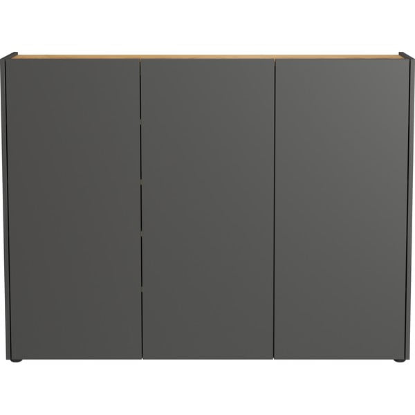 Antracitno siva omarica v hrastovem dekorju 138x105x25 cm Libbiano – Germania-image-3