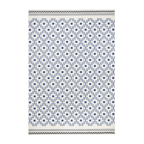 Modro-bela preproga Zala Living Cubic, 200 x 290 cm