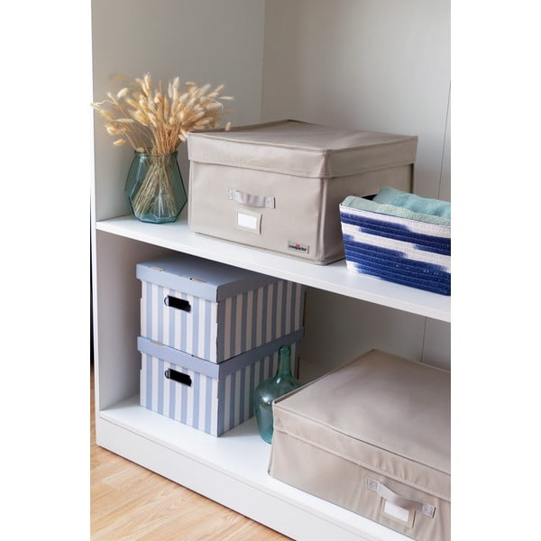 Kartonaste škatle za shranjevanje v kompletu 2 ks s pokrovom Stripes – Compactor-image-1