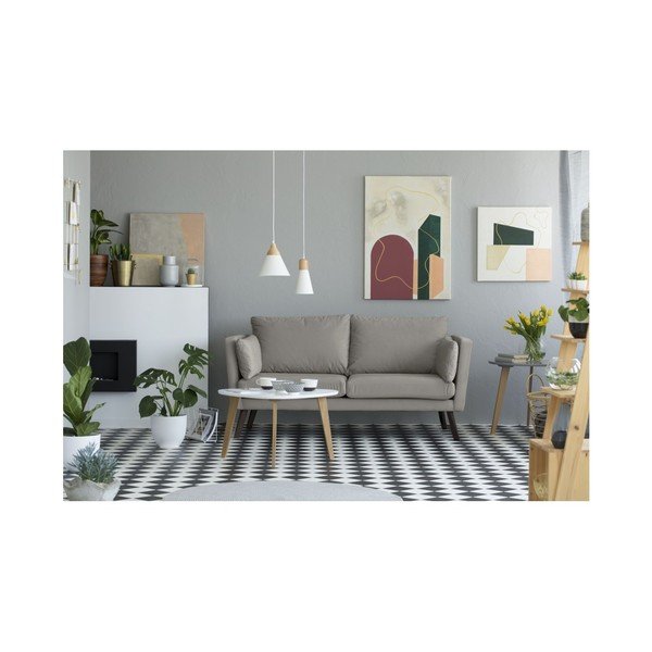 Svetlo siva 3-sedežna zofa Mazzini Sofas Elena-image-3