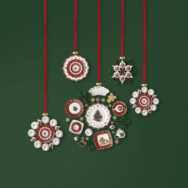 Belo-rdeč porcelanast božični krožnik Toy´s Delight Villeroy&Boch, ø 33 cm-image-3