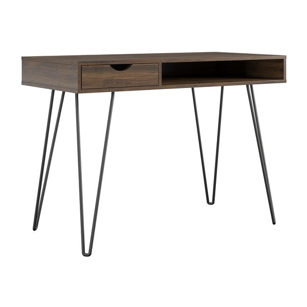 Pisalna miza v orehovem dekorju 49x104 cm Concord – Novogratz