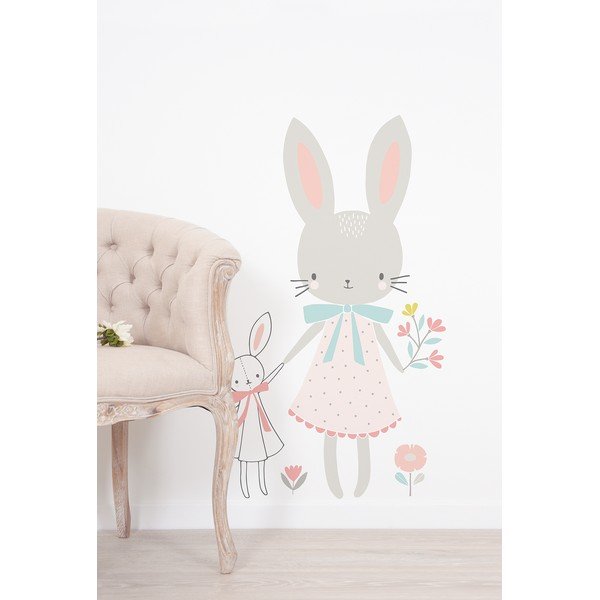 Otroška nalepka 58x90 cm Little Miss Rabbit – Lilipinso-image-1