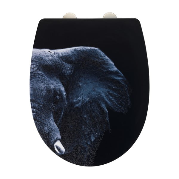 Črna straniščna školjka iz nerjavečega jekla Wenko Elephant