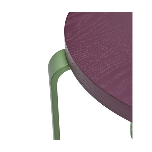 Zeleni in vijolični stolček iz jesenovega lesa Smile - Hübsch-image-2