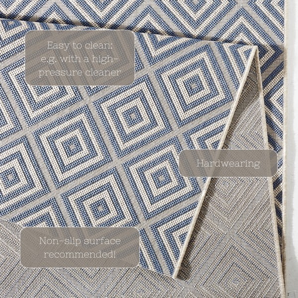 Modra zunanja preproga NORTHRUGS Karo, 160 x 230 cm-image-1