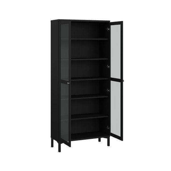 Črna vitrina 89x203 cm Roma – Tvilum-image-3