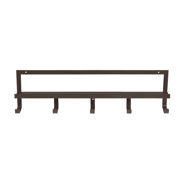 Temno rjav stenski obešalnik s polico 50 cm Quinn – WOOOD-image-3