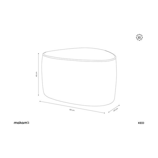 Kremno bel tabure Keo – Makamii-image-3