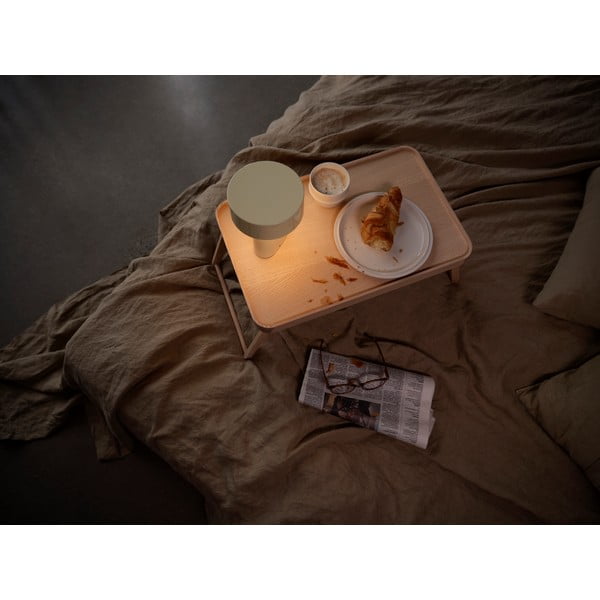 Svetlo zelena plastična LED namizna svetilka (višina 18 cm) Oblong – Zone-image-1