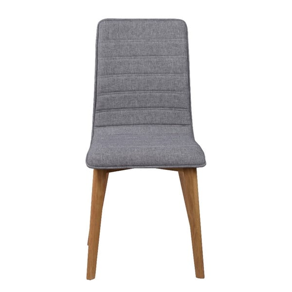 Siv jedilni stol z rjavimi nogami Rowico Grace-image-3