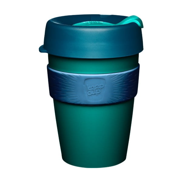 Zeleno-modra potovalna skodelica s pokrovom KeepCup Polaris, 340 ml
