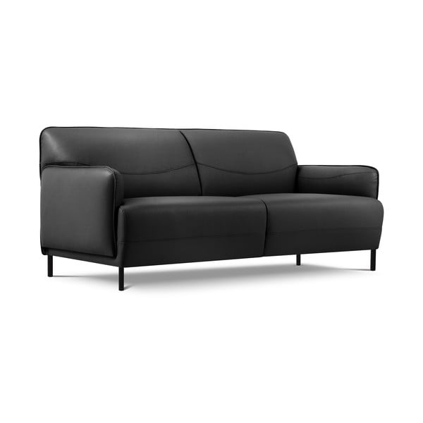 Temno siva usnjena sedežna garnitura Windsor & Co Sofas Neso, 175 x 90 cm-image-2