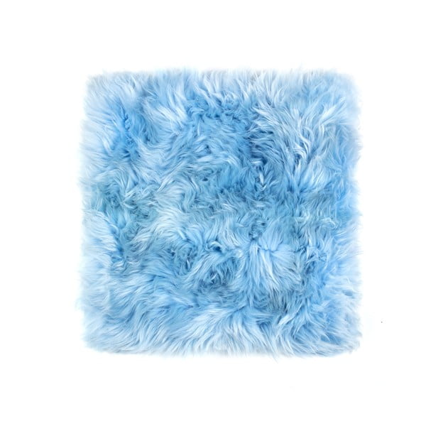 Svetlo modra sedežna blazina iz ovčje kože Royal Dream Zealand, 40 x 40 cm