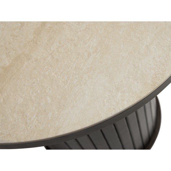 Okrogla stranska mizica s keramično ploščo ø 50 cm Enna – Unique Furniture-image-1
