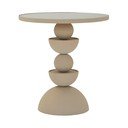 Okrogla stranska mizica s stekleno mizno ploščo ø 40,5 cm Dune – Mauro Ferretti