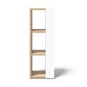 Bela knjižna omara v hrastovem dekorju 40x114 cm Ella - TemaHome