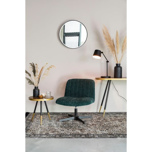 Črna namizna svetilka s kovinskim senčilom (višina 60 cm) Hajo – White Label-image-3