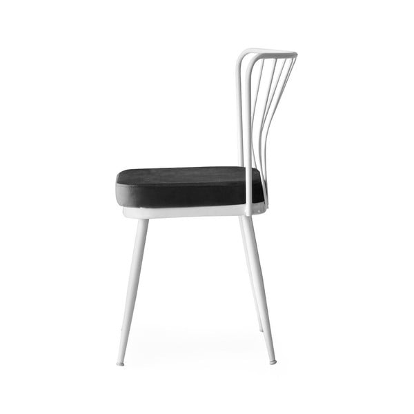 Beli/črni kovinski jedilni stoli v kompletu 2 ks Yildiz – Kalune Design-image-2