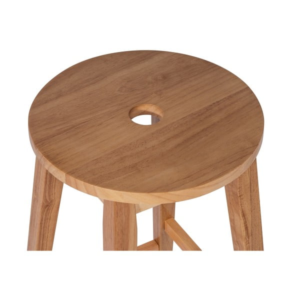 Barski stol iz masivnega kavčukovca v naravni barvi (višina sedeža 75 cm) Club – Bonami Essentials-image-3